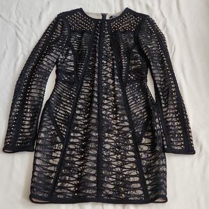 Elegant Black Studded Dress